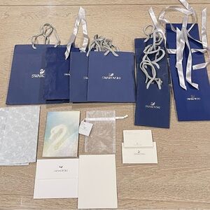 Swarovski gift bags,tissue & card/ envelope bundle